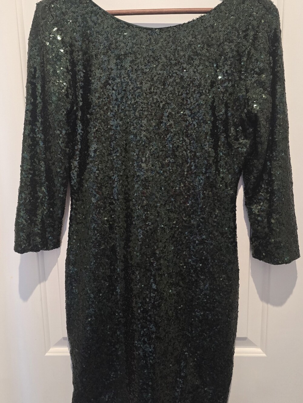 Women's Sequin Dress in Dark/Emerald Green